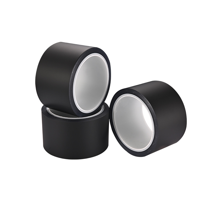 厂家非标哑黑单面胶带 耐高温 遮光胶带 强韧耐用 pet单面胶带