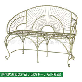 户外家具铁艺欧式花园长凳露台椅公园休闲双人椅室外沙发