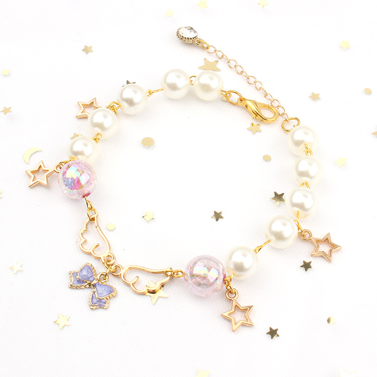 Collar de perlas fuente fabricante joyería para mascotas perro cadena Teddy encaje arco Cat Bell