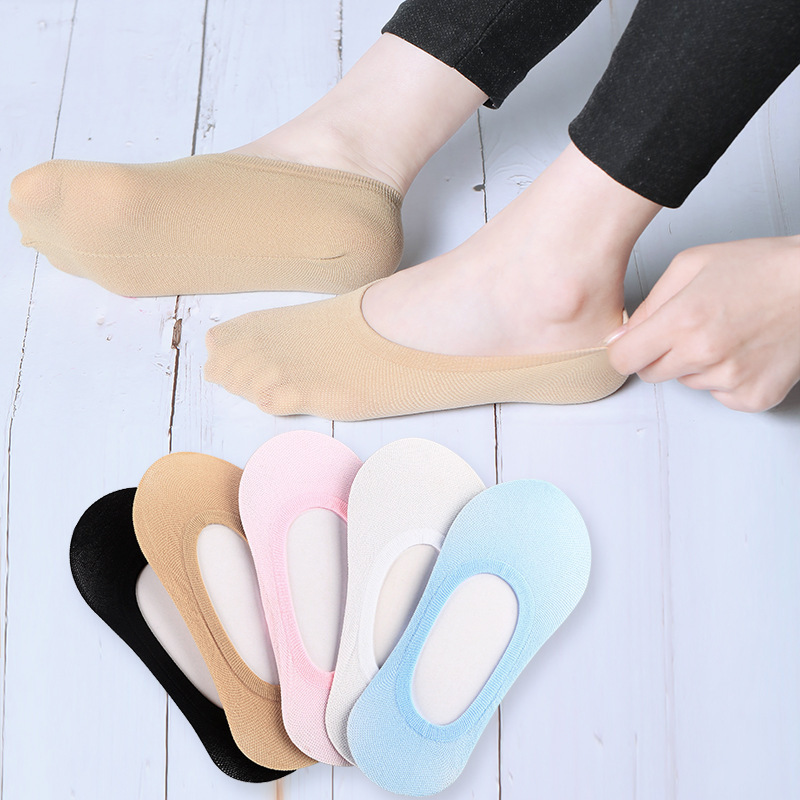 2026 Summer New Women's Candy-Colored No-Show Socks Trendy Women's Casual Non-Slip Invisible Low-Cut Socks Wholesale