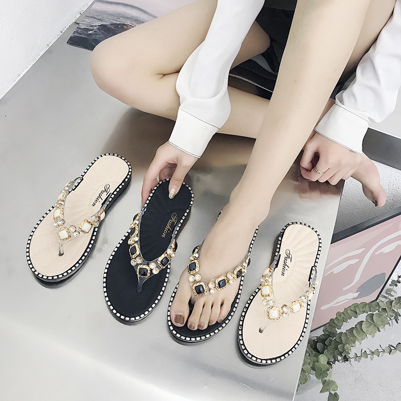 2022 new AliExpress WISH hot women's shoes rhinestone sandals slippers flip-flops cross-border generation 2022 new AliExpress WISH hot women's shoes rhinestone sandals slippers flip-flops cross-border generation