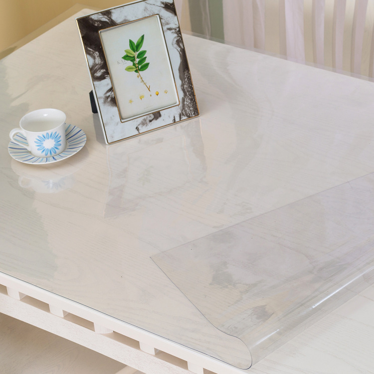 PVC tablecloth transparent soft glass waterproof anti-scalding anti-oil dining tablecloth soft plastic tablecloth crystal plate manufacturers wholesale