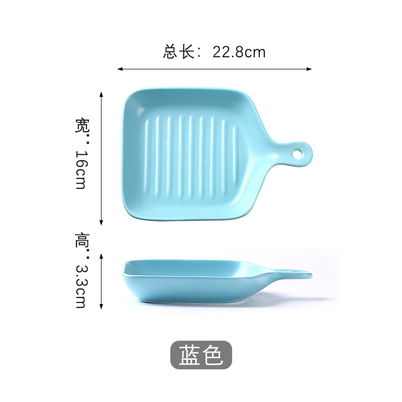 JiayiXin Nordic Tableware Dessert Boat Plate — Ceramic Glazed Dish, Colorful Bake Sheet Series
