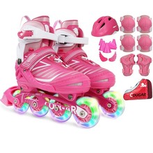 美洲狮705溜冰鞋可调儿童成人轮滑鞋套装旱冰鞋男女滑冰鞋