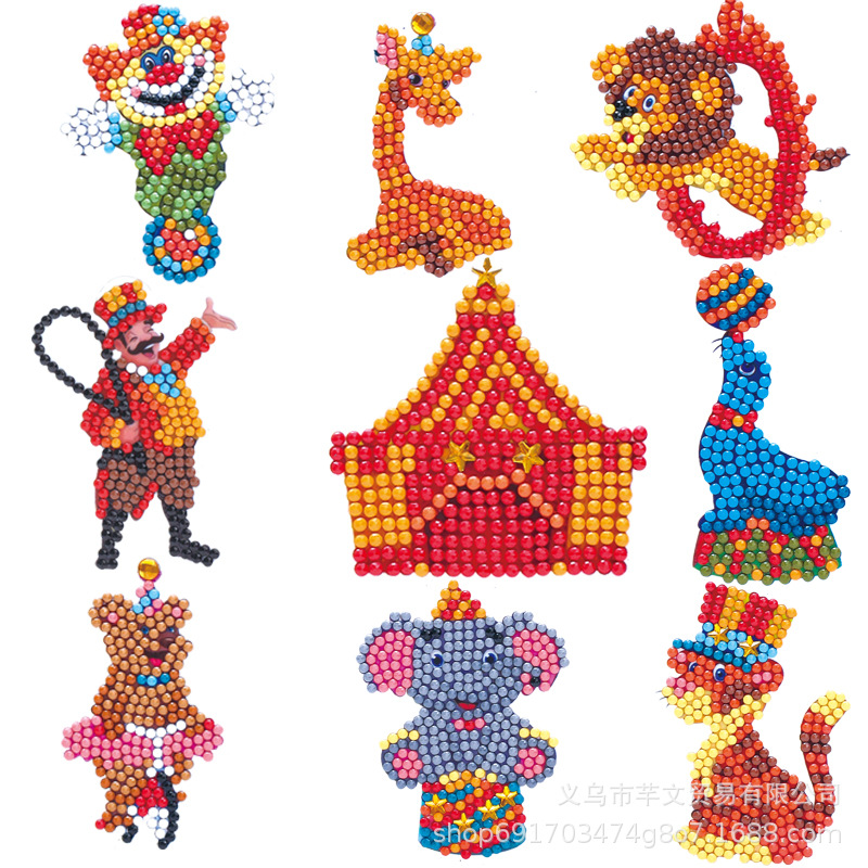 2024 nuevo estilo 5d princesa de dibujos animados pegatinas gratis pintura de diamantes artesanía para niños pegatinas decorativas de bricolaje pegatinas de refrigerador