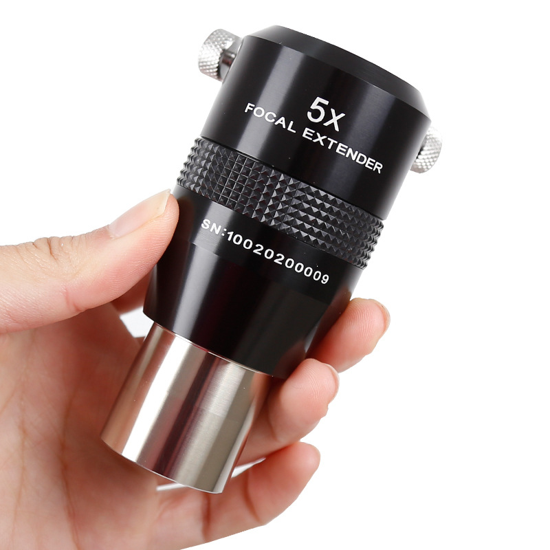 晶华大观5x复消色差增倍镜天文望远镜配件高倍高清1.25英寸金属