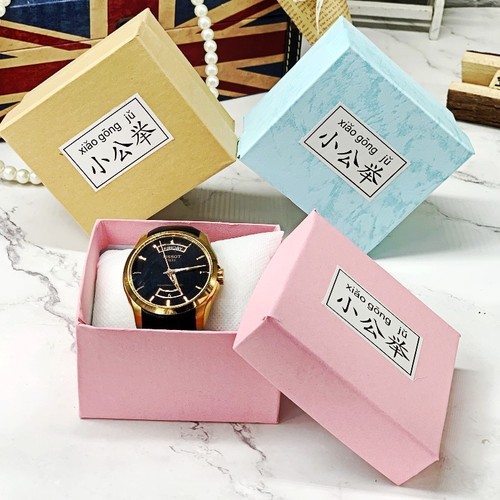 Manufacturer watch box gift jewelry box packaging box kraft paper fairy multi-color pink little male lifting bracelet box