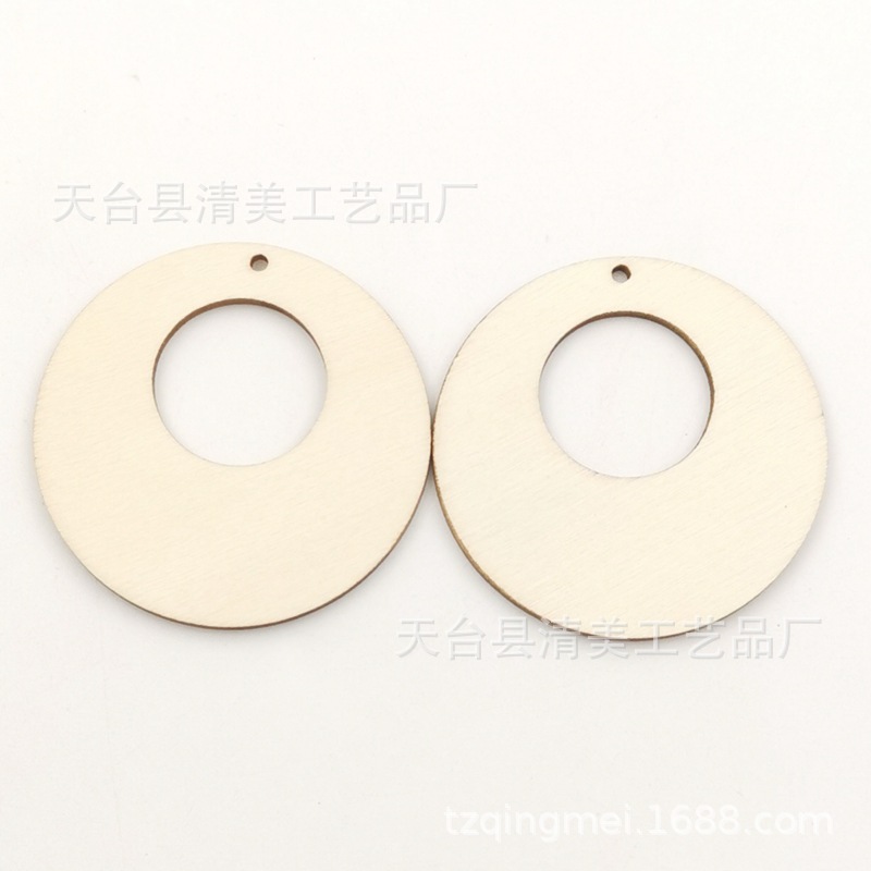 50-55mm troncos de madera con agujeros colgante decoración de madera con agujeros pendientes accesorios