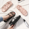 2024 new net red sandals female casual daily female students beautiful thick bottom fairy wind sand beach flat bottom Roman shoes