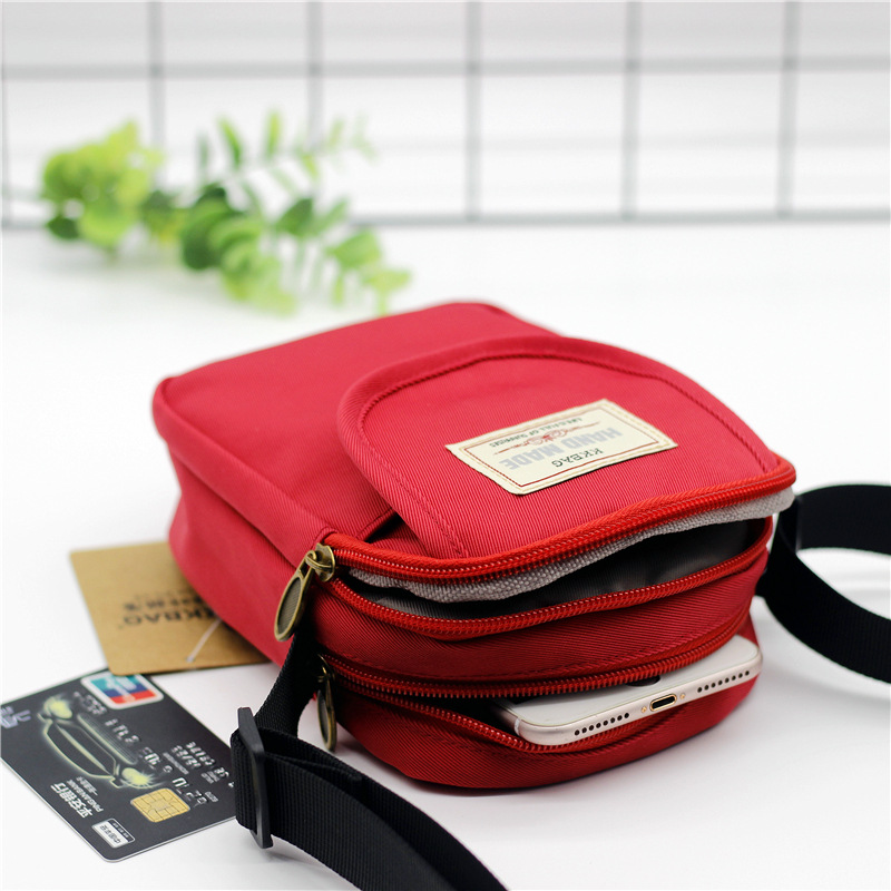 Nueva bolsa de teléfono móvil de nylon deportes gran capacidad vertical crossbody pequeña bolsa de embalaje tarjeta monedero hombro bolsa de teléfono móvil