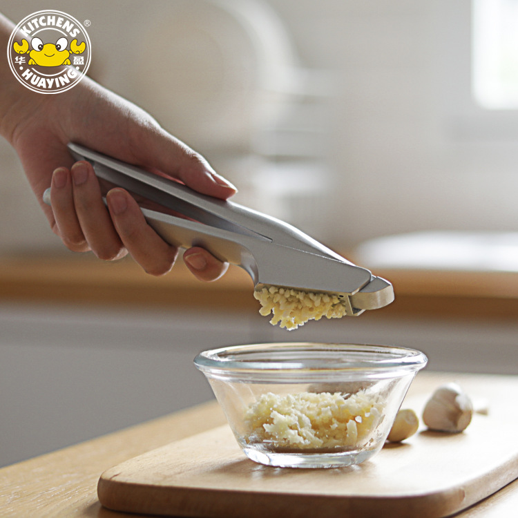 Huaying aluminum alloy garlic press detachable easy-to-clean garlic press garlic scraper household manual garlic grinder