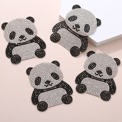 Manufacturer Cute Panda Clothing Patches Hot Diamonds Bags Clothing Accessories Creative Hot Diamonds Wholesale Cartoon Hot Diamonds Wholesale