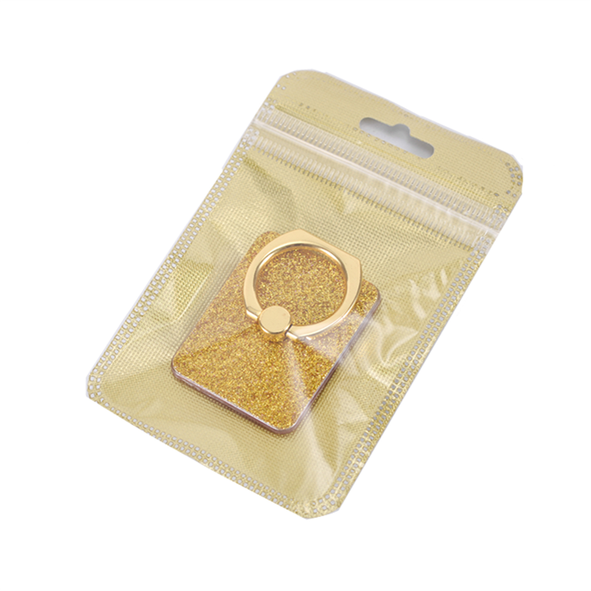 Soporte de teléfono móvil de brillo nuevo soporte de anillo de brillo de acrílico soporte de hebilla de anillo de metal cuadrado galvanizado