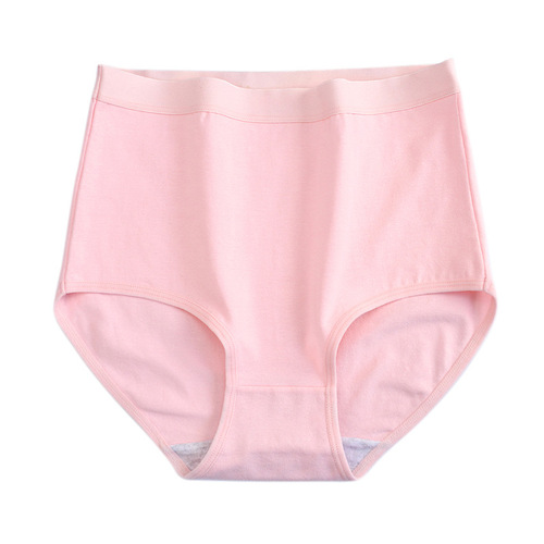 Women's Large Size Wholesalers Breathable Plain Cotton High-Waist Abdominal Compression Underwear with Butt Lifting