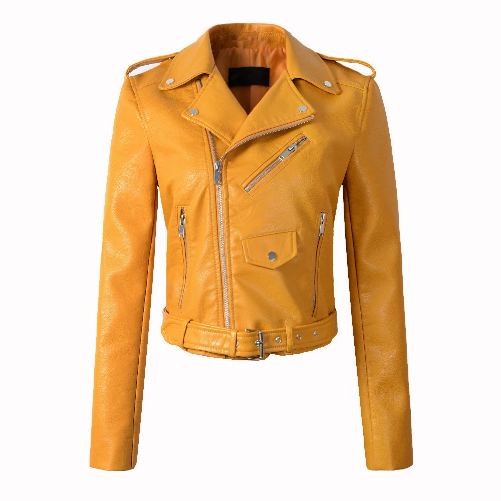 Polyurethane jacket, short set, European style, city style