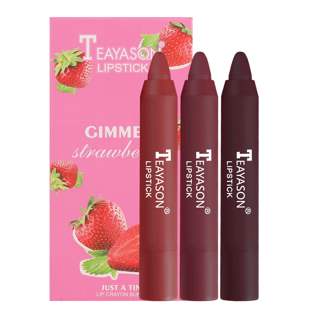 Набор карандашей для губ Lip Crayon Set Teayason, 3 шт. карандаши для помады и праймера, полупрозрачное нанесение, матовая отделка
