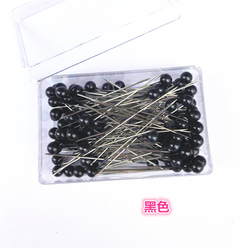 Venta al por mayor niquelado 100 unidades color perla aguja de alta calidad perla Pin Acero inoxidable ropa vertical corte posicionamiento aguja