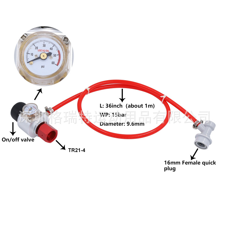 迷你不锈钢酒桶  自动打酒啤/苏打水容器 带接头安全阀TR21*4