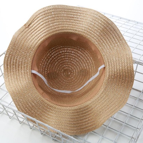 Korean-style deer horn panda wave children's girls' sun hat grass hat summer outing sun protection cute stylish sunshade