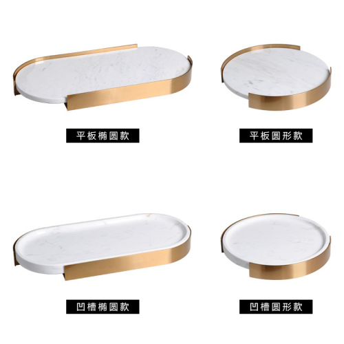 Factory direct sales model bathroom washbasin marble soft furnishings home restaurant coffee table tray decorations
