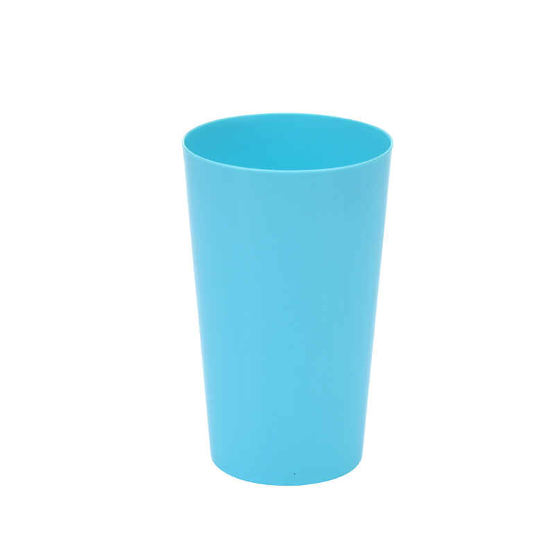 Nueva taza de boca ancha de plástico colorido taza de agua taza de enjuague bucal sin tapa taza de trompeta PP creativo taza de plástico de color sólido al por mayor