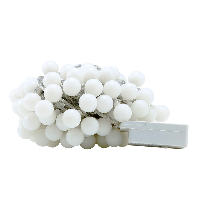 Lámparas LED de color flash bola de neón pequeña cadena de luces navideñas decoración de bodas cadena de luces de batería estrella