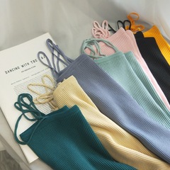 2024春夏新款針織背心女~純色百搭修身顯瘦打底吊帶小背心