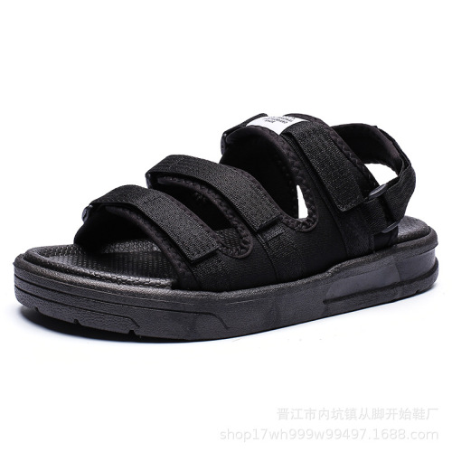 Cross-border specializes in fashionable casual open-toe breathable beach Velcro men's sandals beach shoes foreign trade factory wholesale