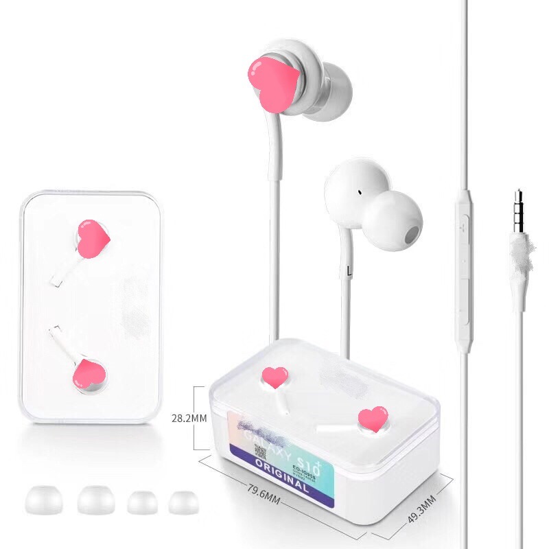 Aplicable a Samsung AKG auriculares caja de cristal S10plus S9 auriculares IG955 agujero redondo auricular universal de control de alambre del oído