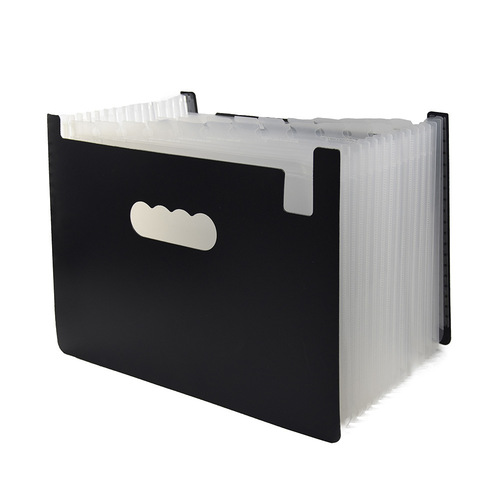 One-piece self-standing standing rainbow accordion bag folder with 24 layers 3-panel accordion bag A4 multi-layer classification