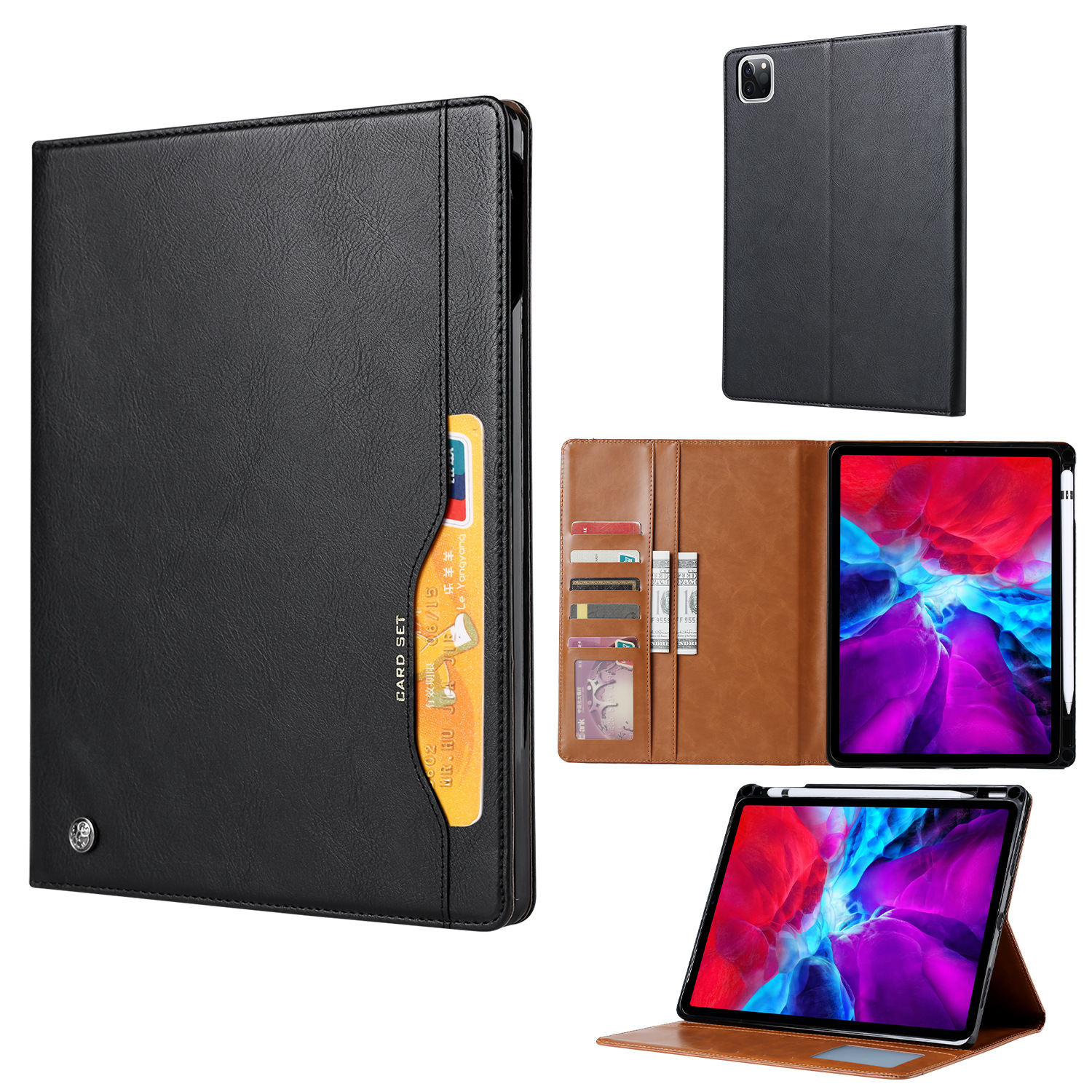 Funda de cuero caliente para Ipad pro de 12,9 pulgadas 2024 funda protectora plana pro13 pulgadas 2024 funda de cuero empresarial