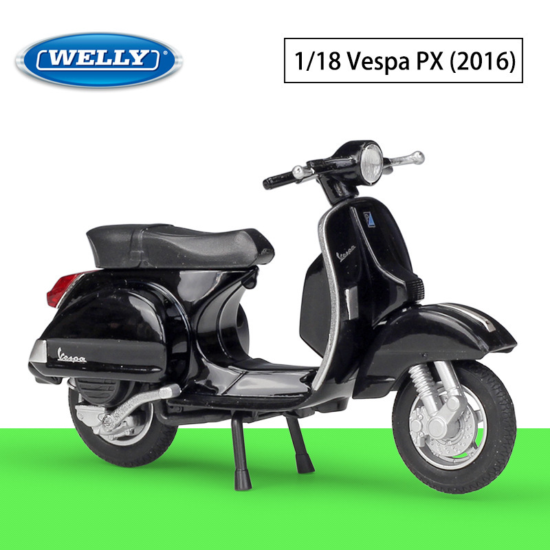 WELLY Wiley 1:18 Piaggio Vespa 2016Vespa PX Simulation Alloy Scooter Model