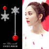 Advanced long earrings with tassels from pearl, silver 925 sample, high-quality style, french style, internet celebrity