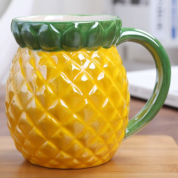 Ceramic Cute Pet Cup-Pineapple