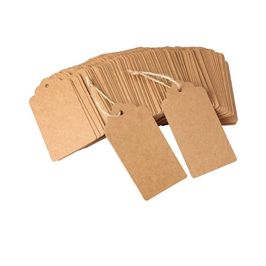 欧式波浪形长款牛皮纸吊牌 手工皂礼物烘焙包装标签涂鸦卡现货