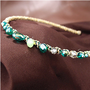 Korean style crystal gravel headband women's hair accessories fashionable temperament colorful super glitter hairpin hot sale irregular crystal headband