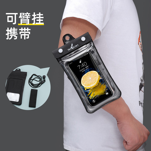 Swimming TPU Large Capacity Airbag Phone Waterproof Bag Transparent INS Candy Color Hot Spring Waterproof Phone Bag Diving Suit