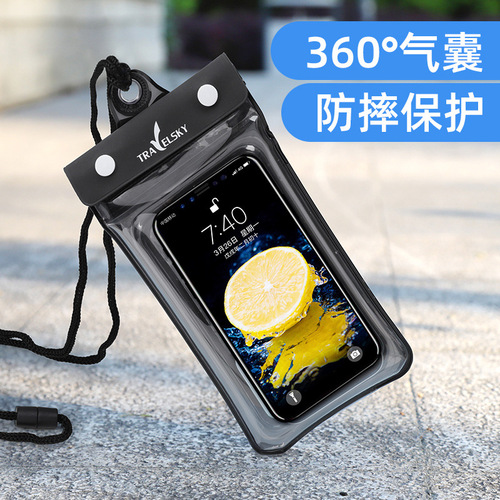 Swimming TPU Large Capacity Airbag Phone Waterproof Bag Transparent INS Candy Color Hot Spring Waterproof Phone Bag Diving Suit