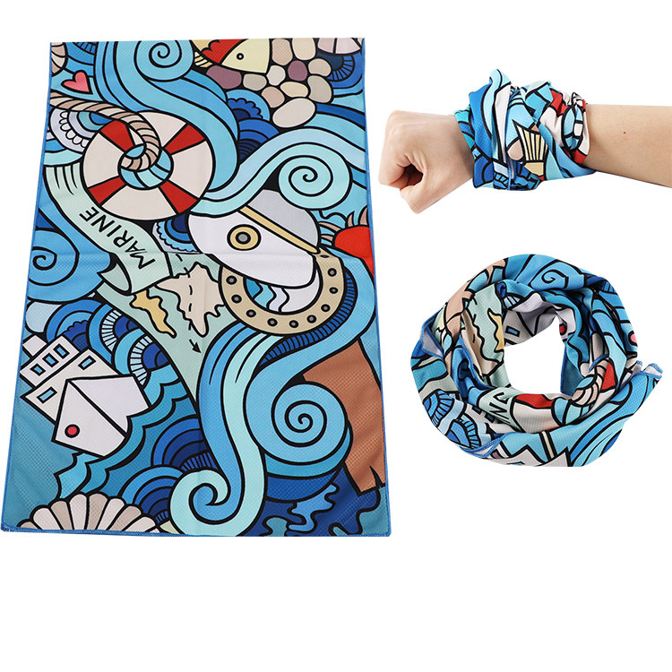 GRS WUJI suministro directo de fábrica Toalla de hielo de verano sensación de frío toalla deportiva correr fitness sudor absorbente Toalla de hielo de enfriamiento de secado rápido