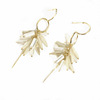 Silver needle, earrings from pearl, silver 925 sample, 14 carat, wholesale