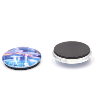 Supply Customized Durable Export Export Glass Refrigerator Magnets Customized Round Transparent Magnetic Refrigerator Magnets