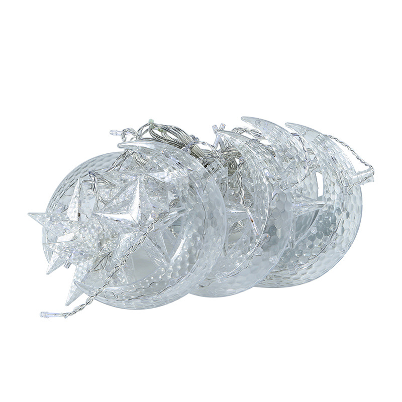 Estrella Luna estrella Luna luz Luna compañera estrella Luz Decoración al aire libre patio cortina luz decorativa estrella a prueba de lluvia Cadena de luz de colores