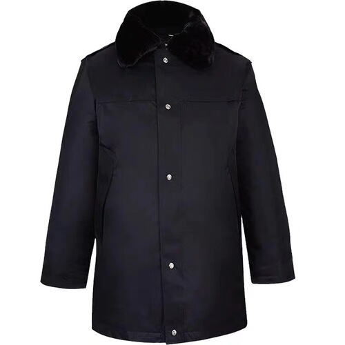 Original factory winter warm cotton suit black multi-functional security uniform extended and thick cold-proof coat
