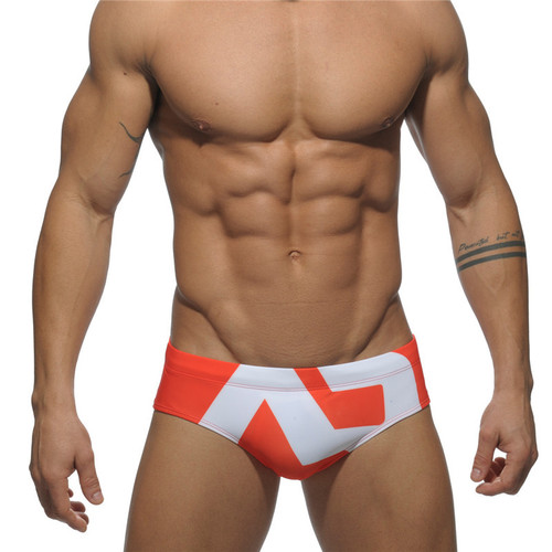 Men's swimsuit fashionable men's briefs European and American sexy swimsuit superfine nylon printed shorts