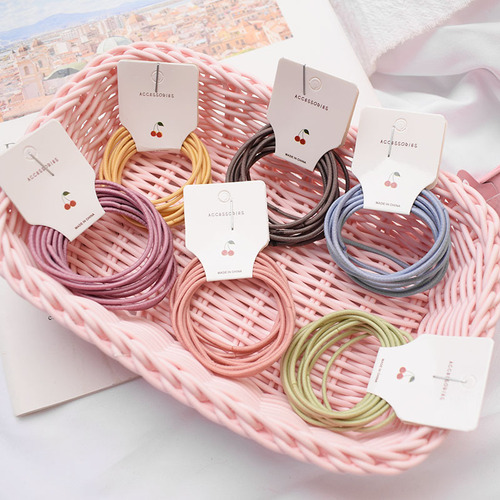 1 yuan store supply Korean version rubber band ins hair accessories headband hair rope European and American hair nylon headband hair band for women