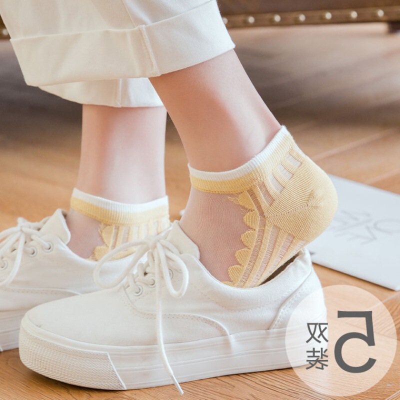 2022 New Style Socks Women's Korean Style Short Socks Shallow Mouth Cute Glass Silk Summer Thin Lace Crystal Pantyhose 2022 New Style Socks Women's Korean Style Short Socks Shallow Mouth Cute Glass Silk Summer Thin Lace Crystal Pantyhose