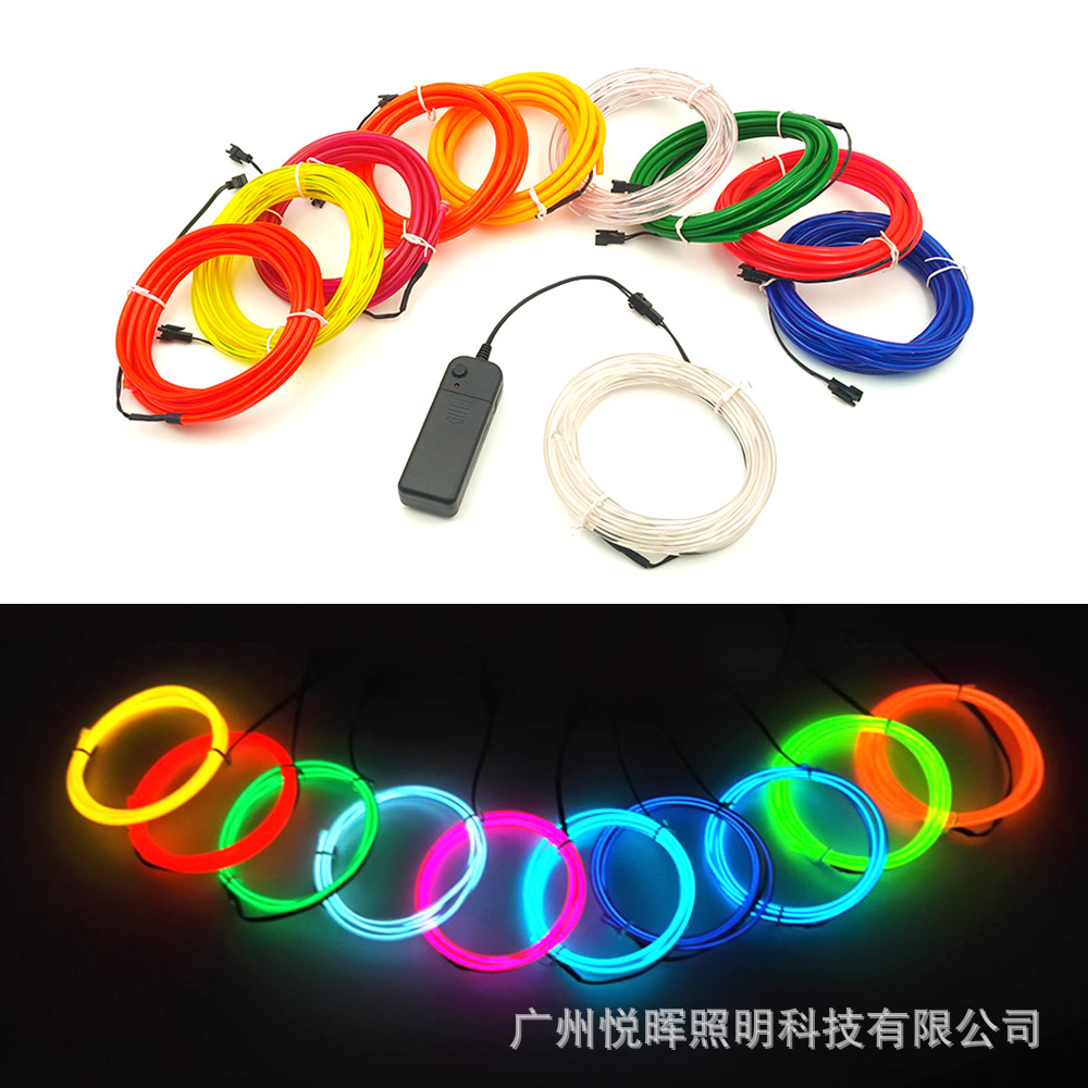 3V caja de batería 5,0mm luz fría traje 10 color brillante el luminoso publicidad decoración DIY props