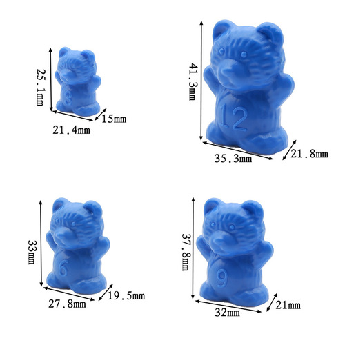 Foreign Trade Rainbow Number Bear Toy Montessori Early Learning Counting Preschool Size Arrangement Color Recognition Educational Toy