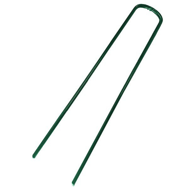 Suministro directo de fábrica de clavos de césped verdes en forma de U, clavos especiales de tela para suelo, clavos de tela a prueba de insectos image 4