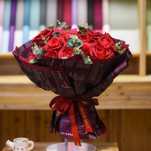 Lizhiran two-color waterproof Hanfei paper flower shop flower packaging Ouya paper floral material manufacturer wholesale